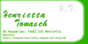 henrietta tomasch business card